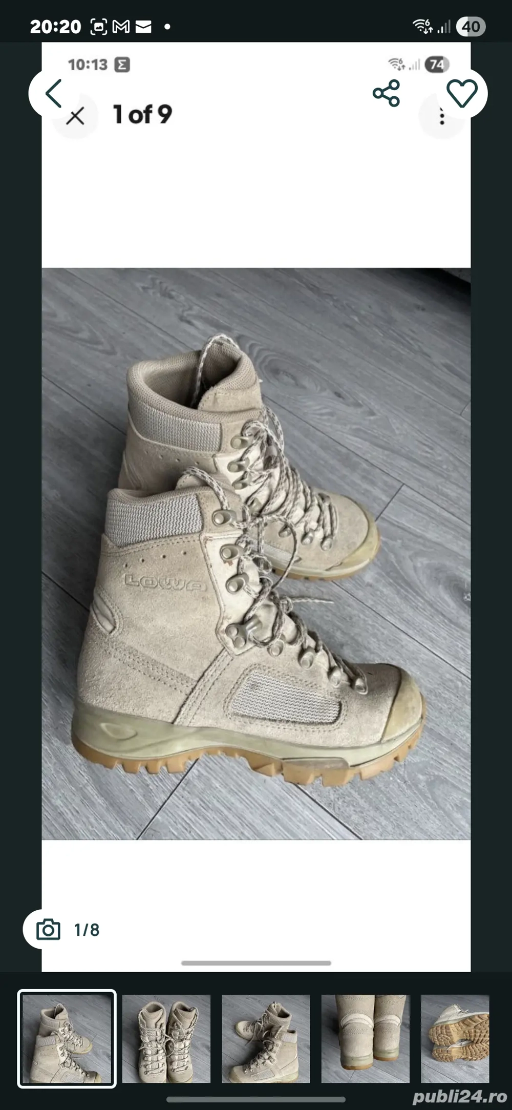 Bocanci Militari  LOWA 39.5