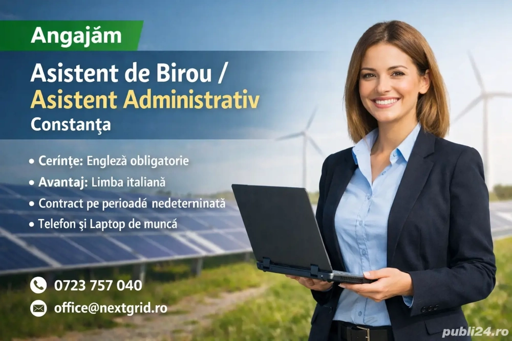 Angajăm Asistent de Birou   Asistent Administrativ   Constanța