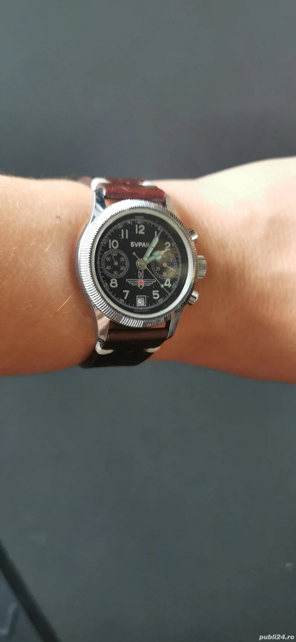 Cronograf 3133 poljot Buran militar