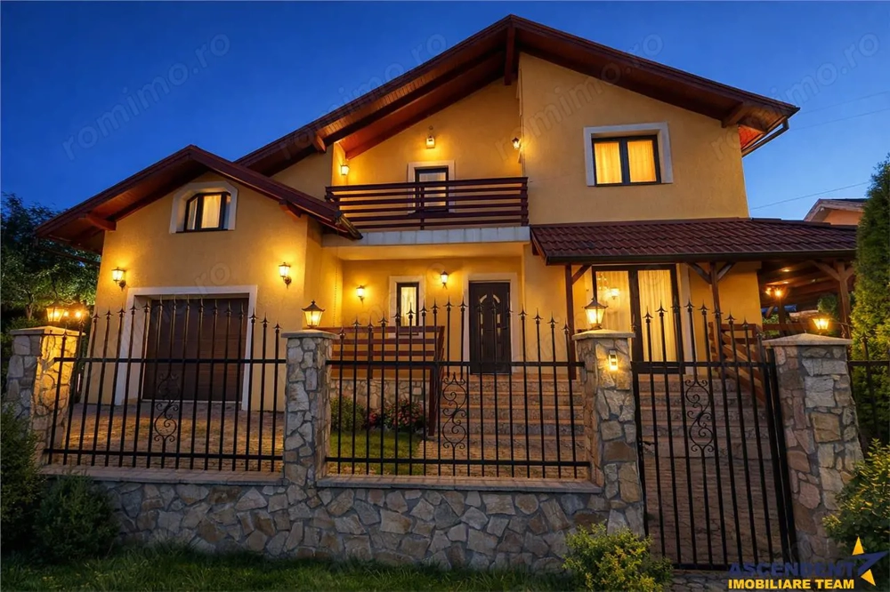 Casa rafinata,incantare peisagistica,garaj,securizare,Corunca, Mures: 3D FILM!
