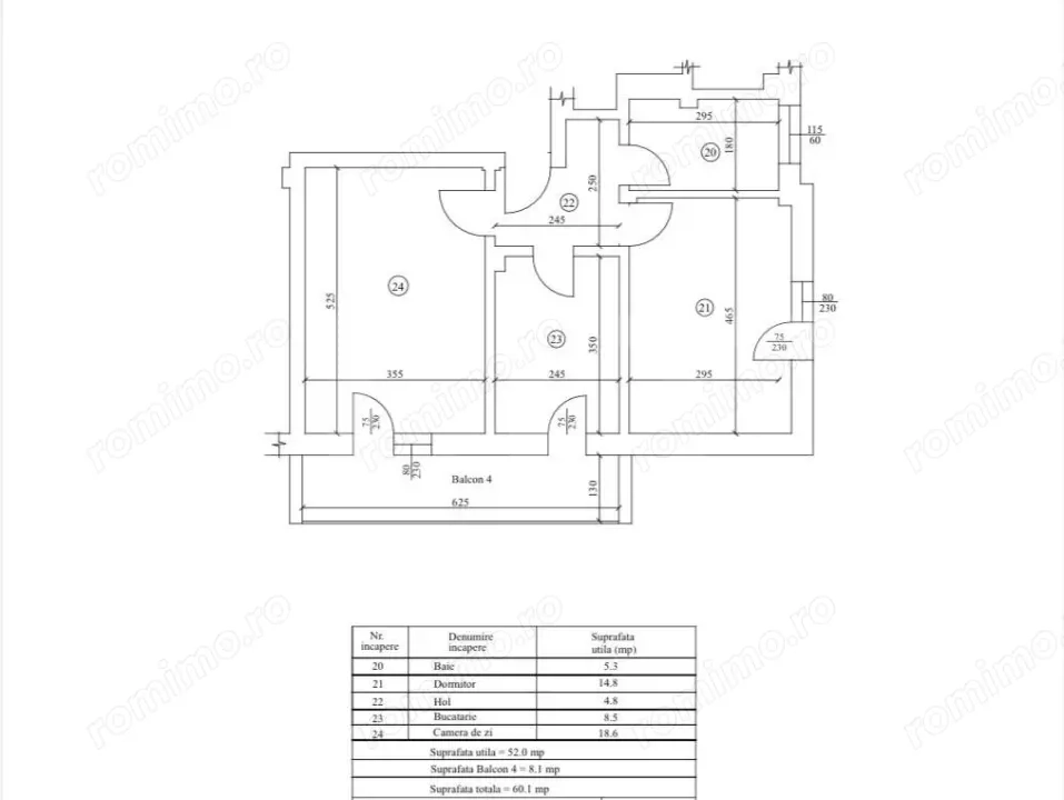 Apartament 2 camere, 60 mp, cartier Veteranilor - parcul N. Romanescu