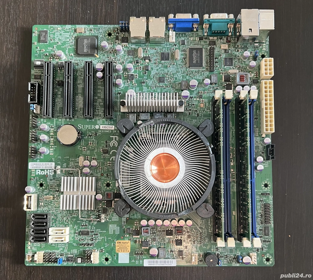 Kit placa de baza server Supermicro X9SCM-F, Xeon E3-1240v2, 16GB RAM