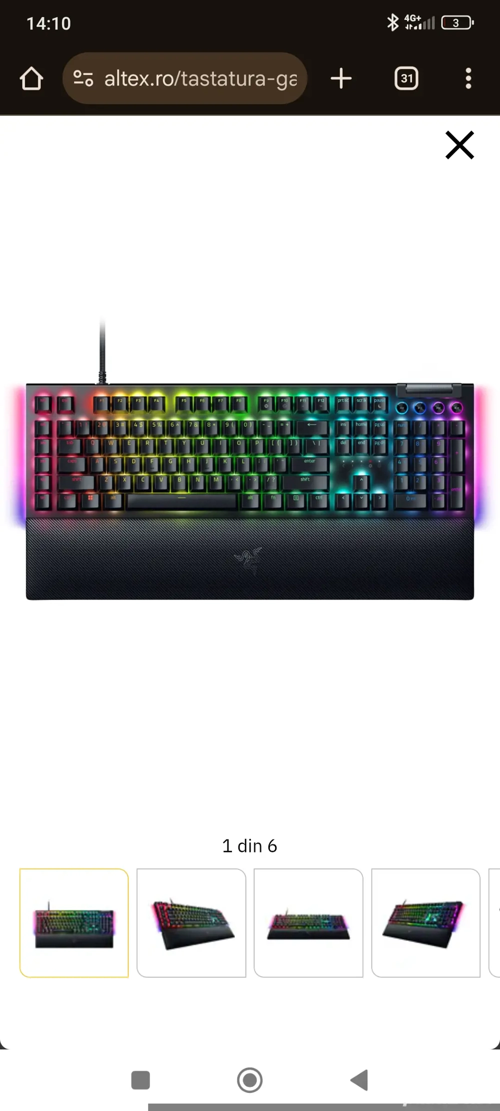 Vând tastatură gaming razer că noua 