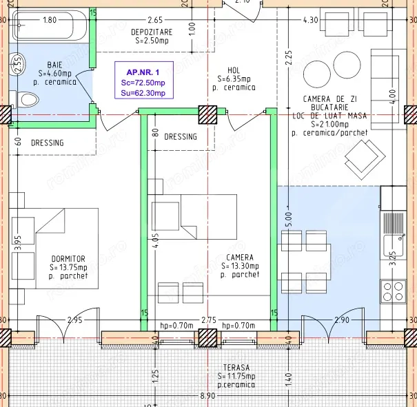  Apartament cu 3 camere, în bloc nou – finalizare februarie 2026 