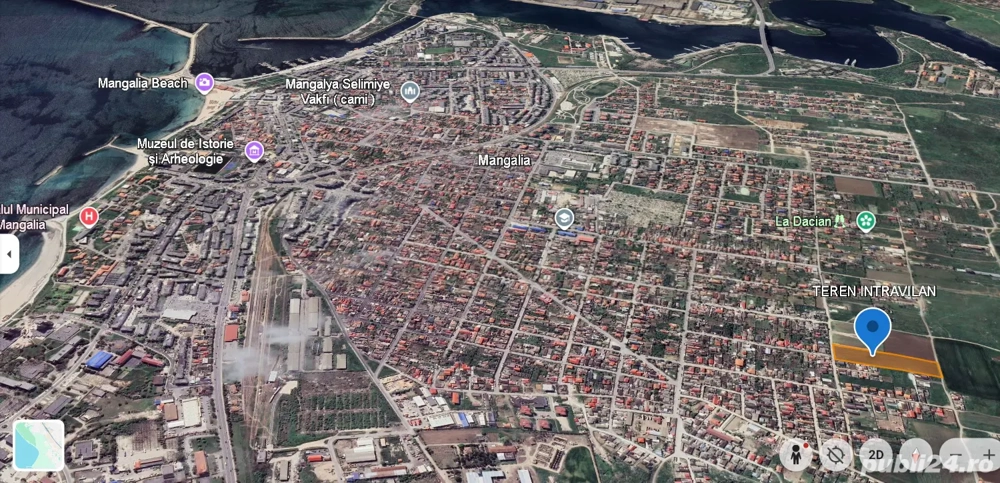 Propietar vand teren intravilan Mangalia 4825 mp sau  9650 mp   lot 