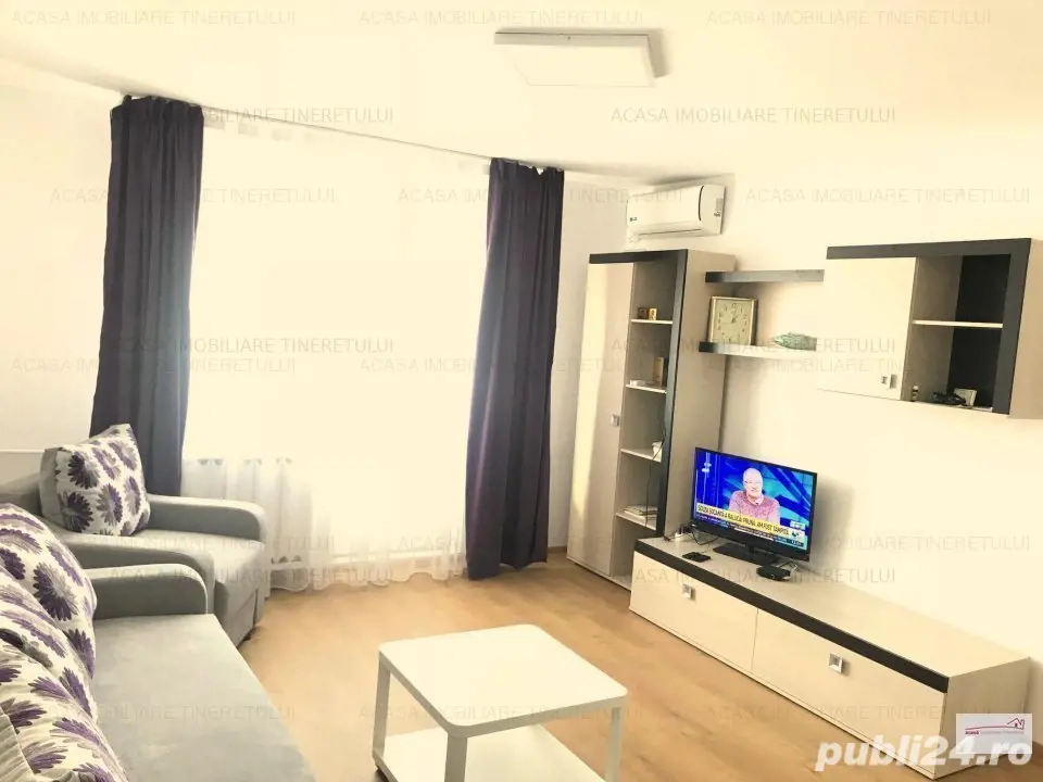 Brancoveanu Apartament 2 camere 5 8 61mp 4 minute de METROU SI PARC MOBILAT LUMINOS( orientareVEST)