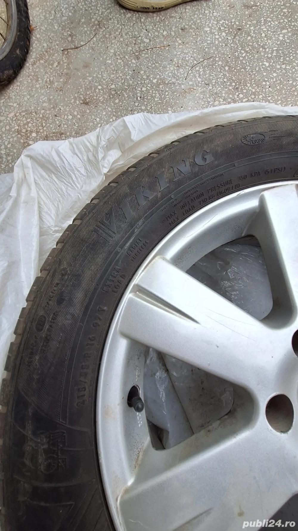 Jante aliaj VW Passat Originale 16 (4 x bucati) echipate cu anvelope Viking vara