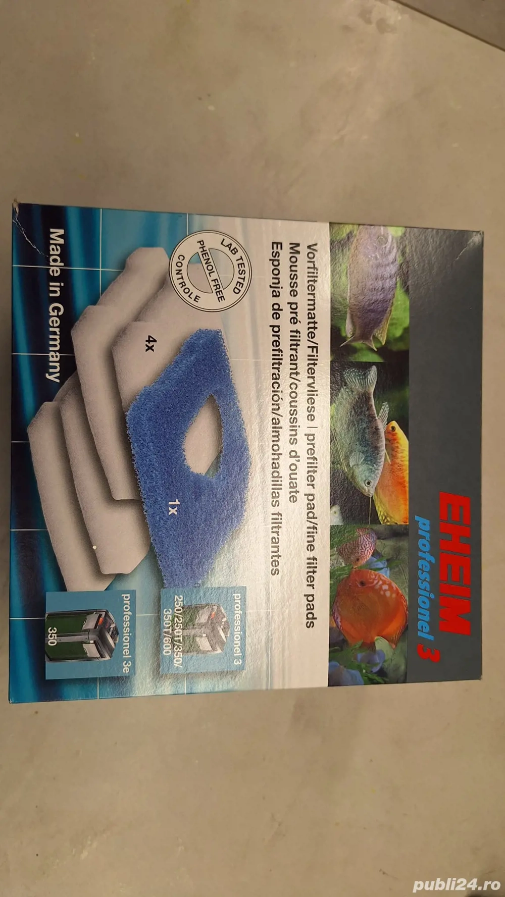Set 5 bureti filtrare, Eheim, Professionel 3 250 350 600, pentru acvarii
