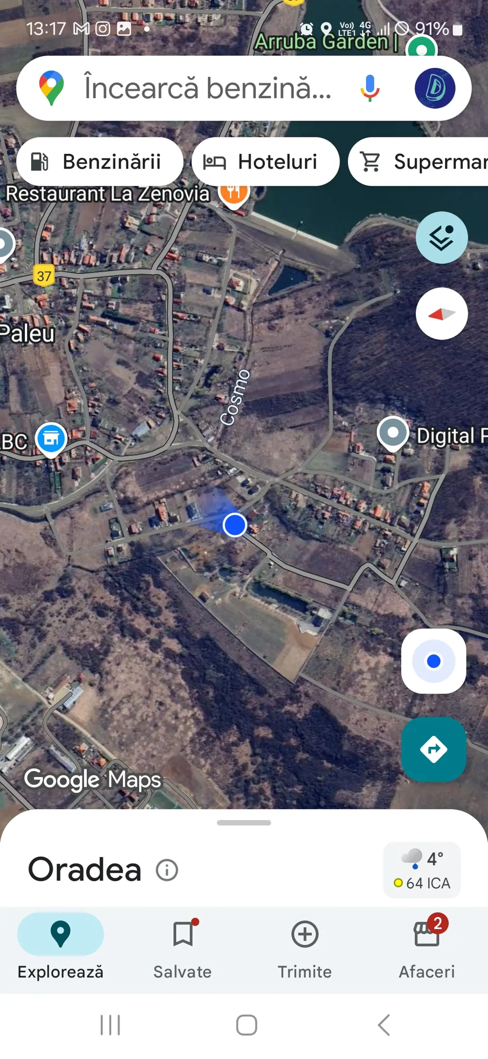 Teren intravilan Paleu 647 mp