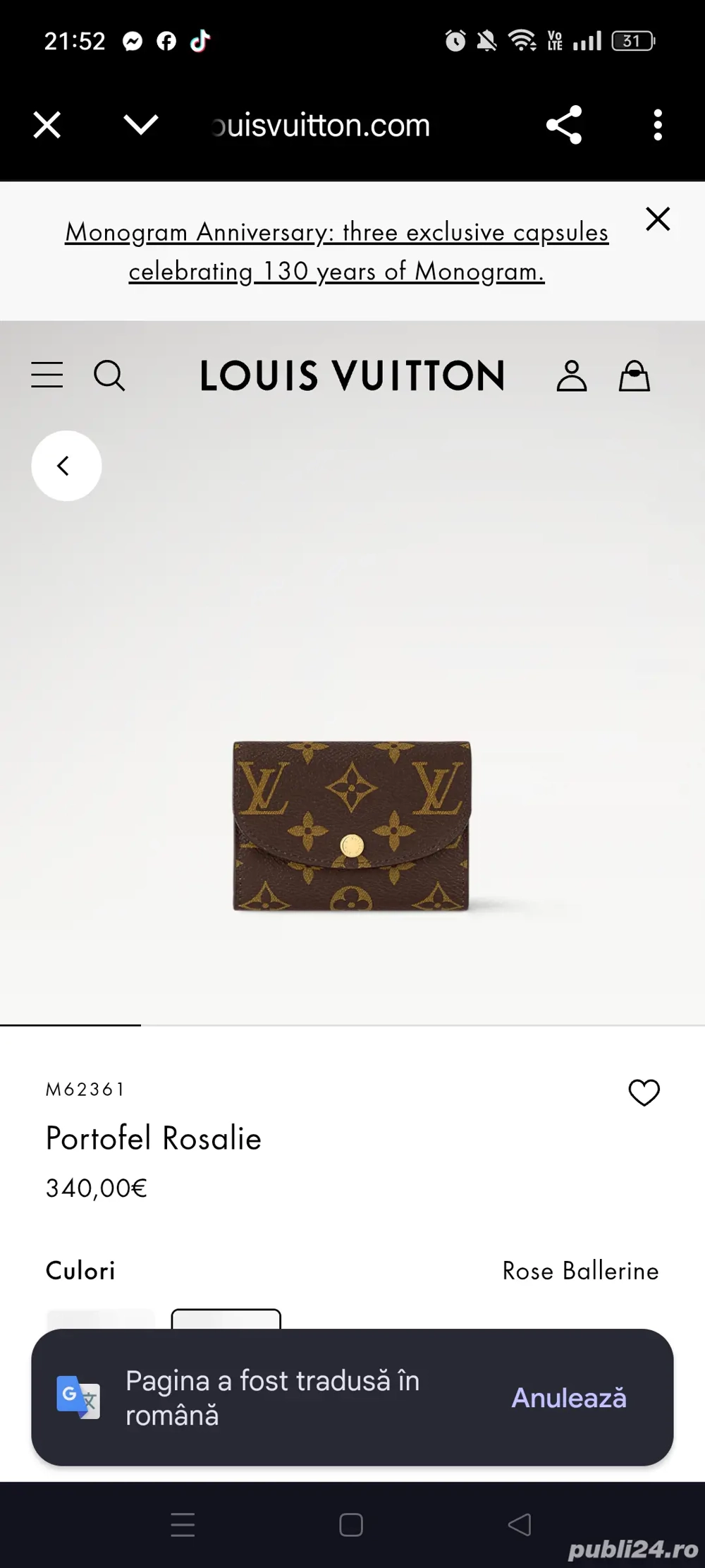 Portofel Louis Vuitton original 