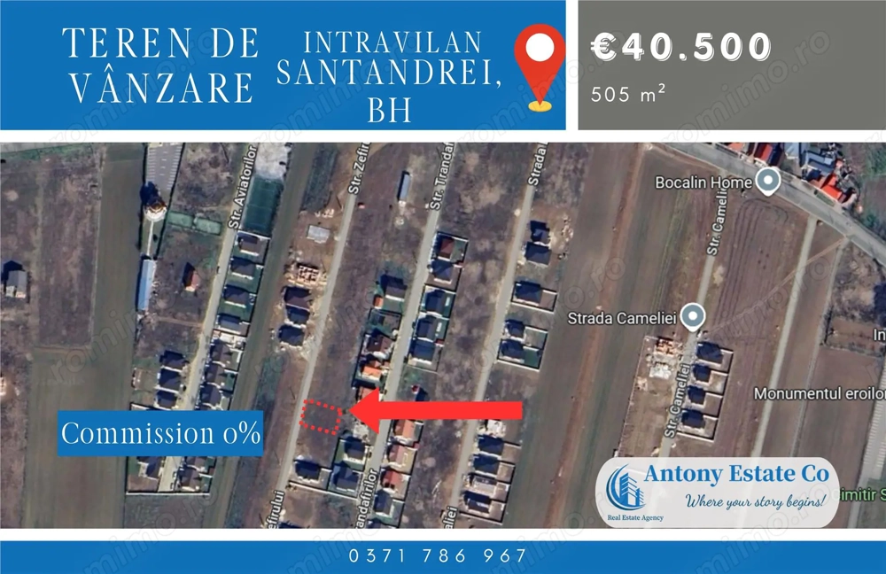 Antony Estate | Teren Intravilan de vanzare- Santandrei