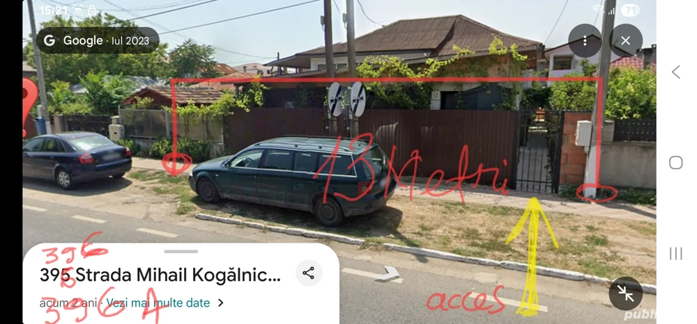 Casa neterminata nelegalizata de 80m2 pe teren de 131m2