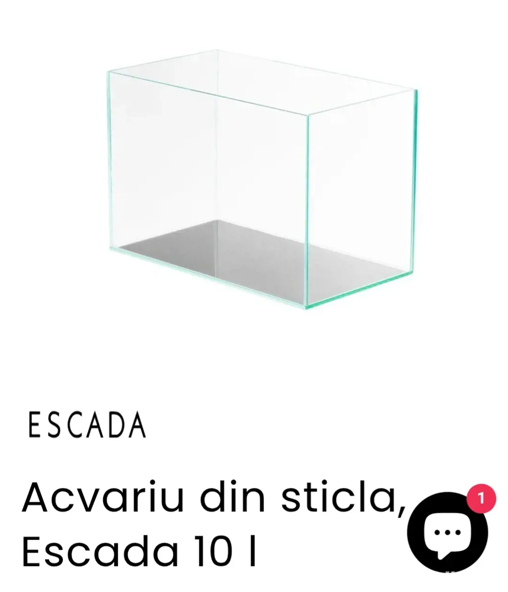 Acvariu din sticlă 10litri