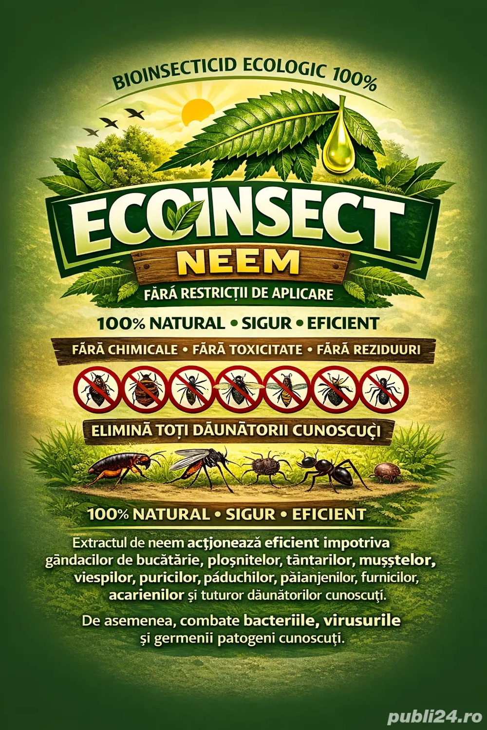 PLOSNITE de Pat - Dezinsectie Naturala Ecologica, BioInsecticid, Cazare, Hotel, Saltea, Camera