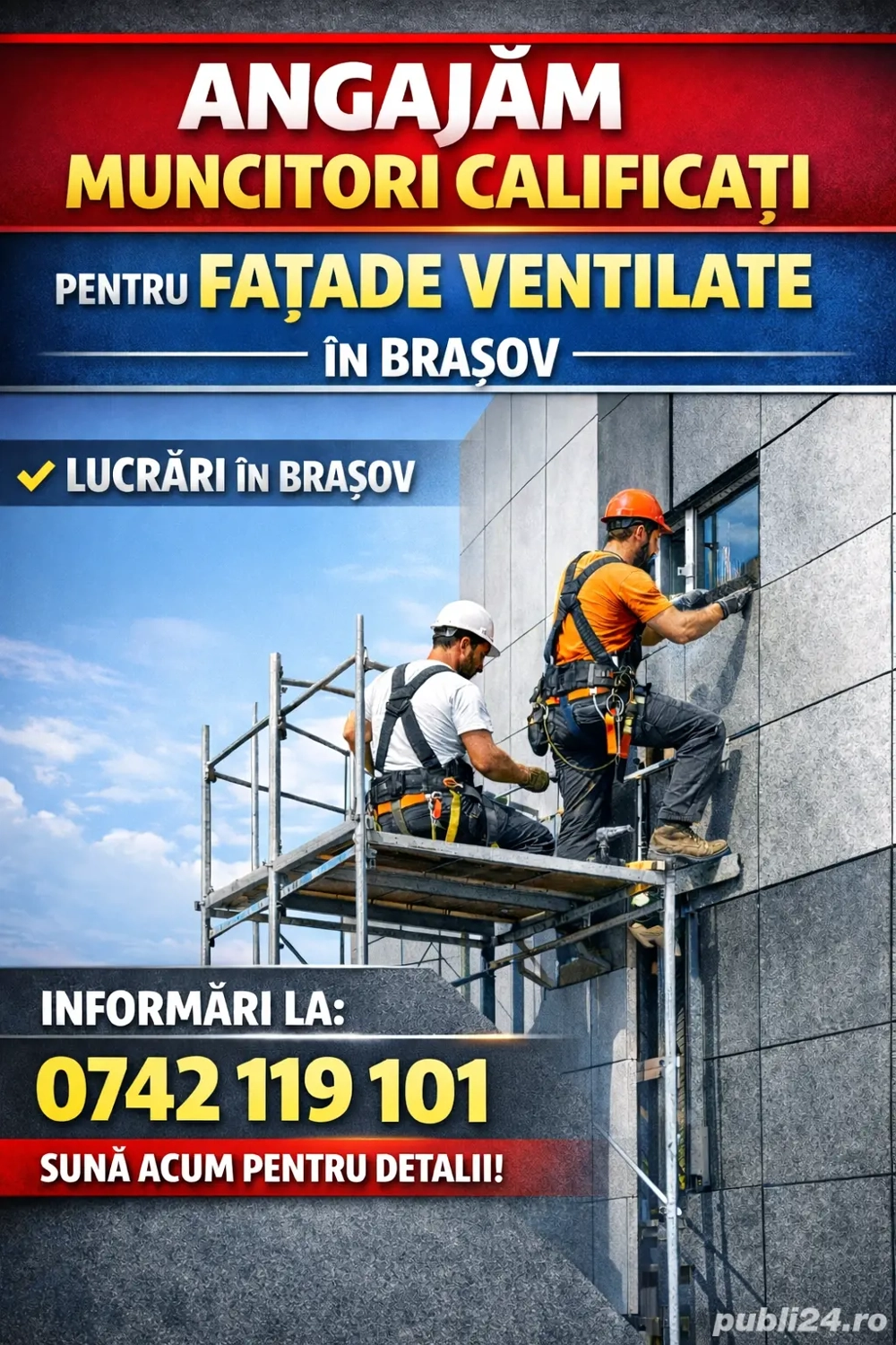 Angajez muncitor calificat - Fațade VENTILATE - Brașov