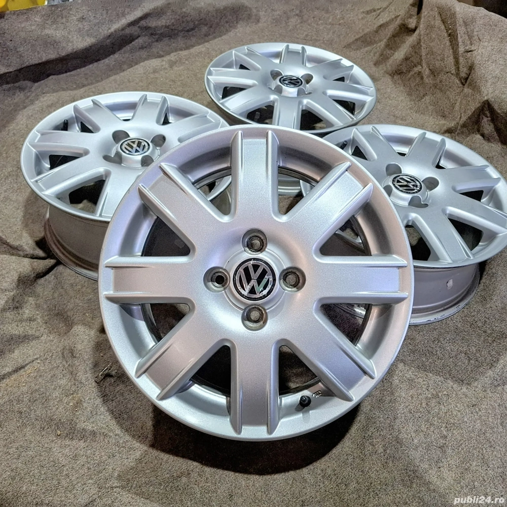 Vând set roți aluminiu R15 VW 4x100 - Polo Up! Polo 4 Citigo Mii