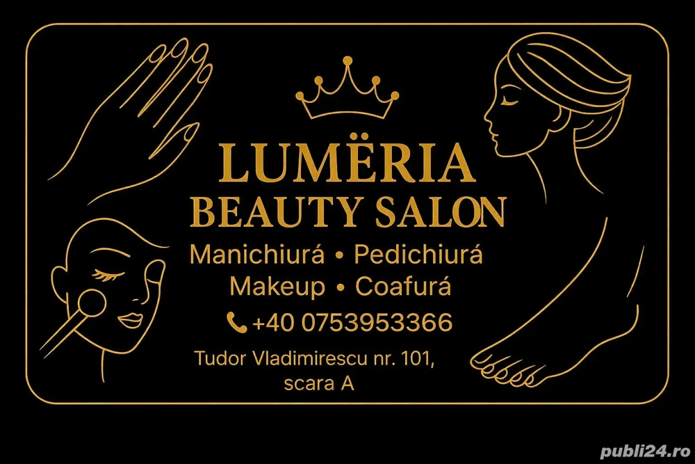 Manechiură Pedichiură Macheaj Coafură Cosmetică Makeup Tratament Faciar etc