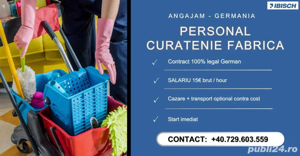 Angajam Ajutor Menaj & Curatenie cu Permis de Conducere