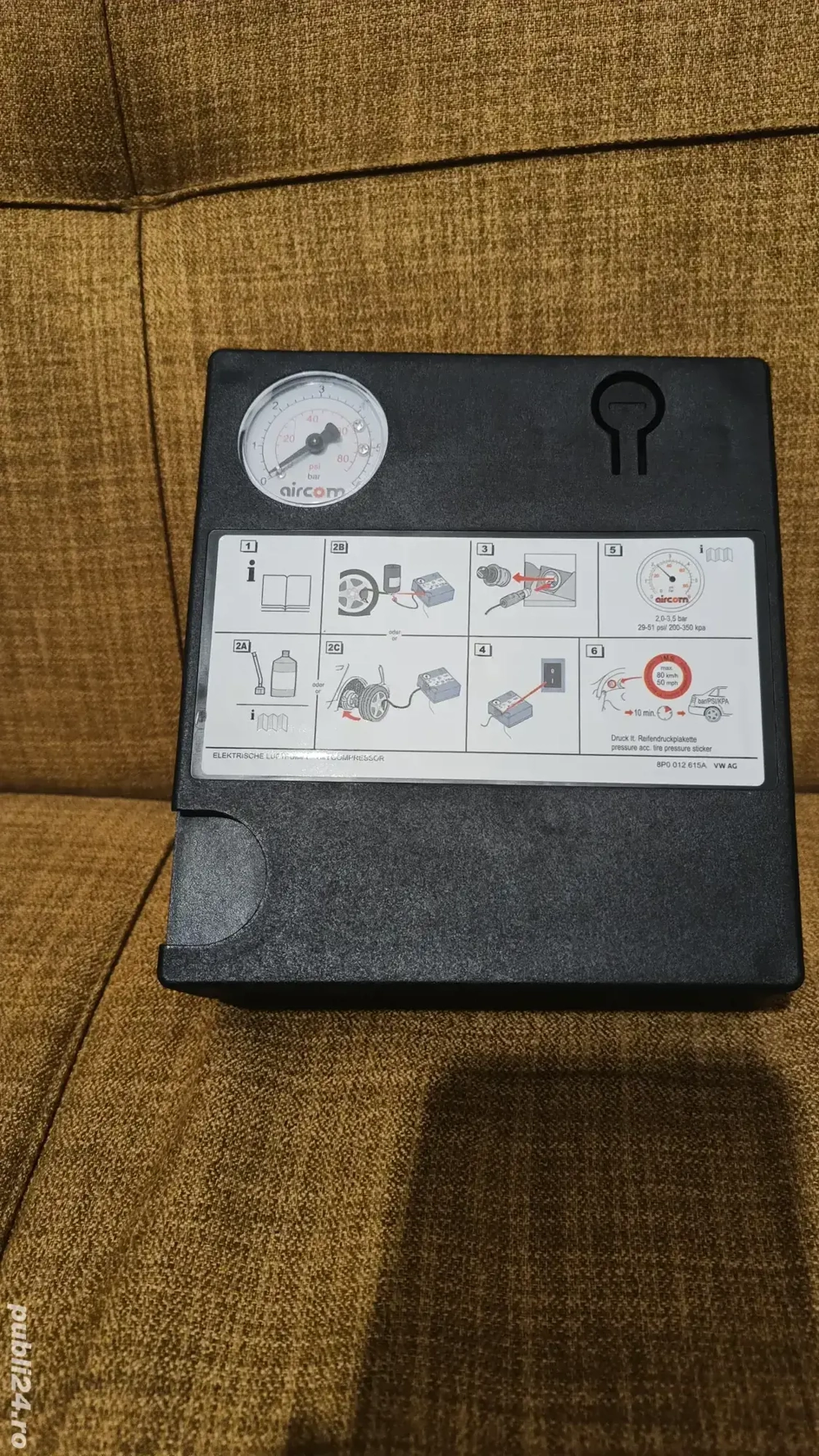 Compresor auto Aircom 12V 150W