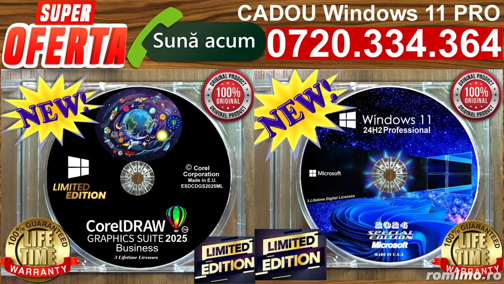 CorelDRAW Graphics Suite Business 2025 - 3 Lifetime licenses - Licenta Pe   3 PC uri -Windows 11 Pro