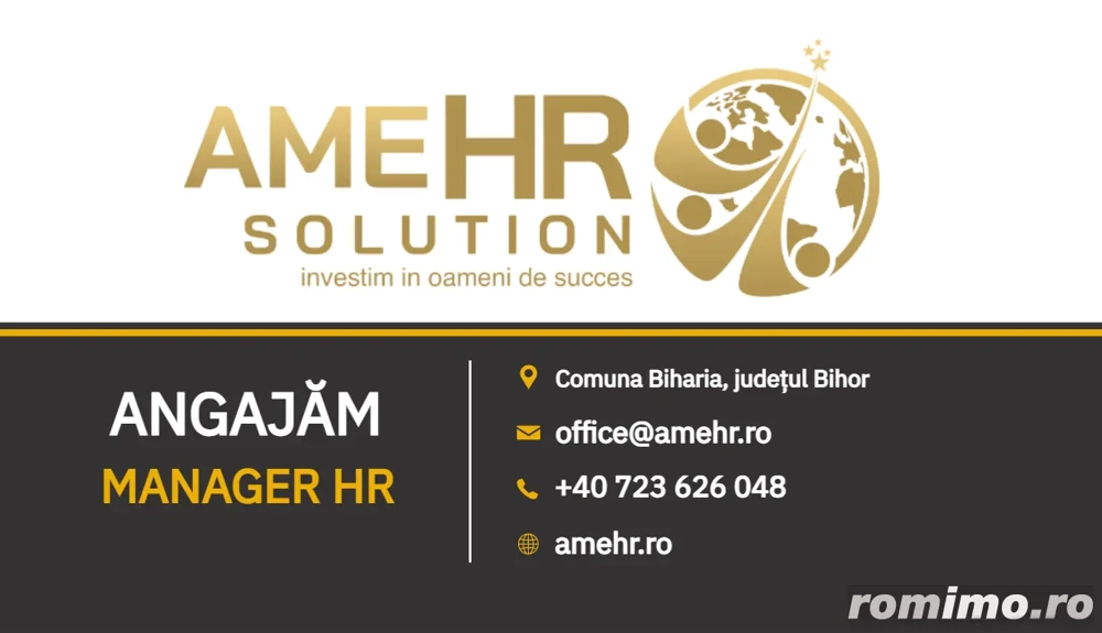 Angajăm Manager Resurse Umane