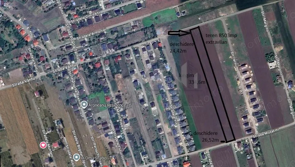 Aroneanu teren 8503 deschidere la doua strazi utilitati la ambele capete s-a demarat procedura de PU
