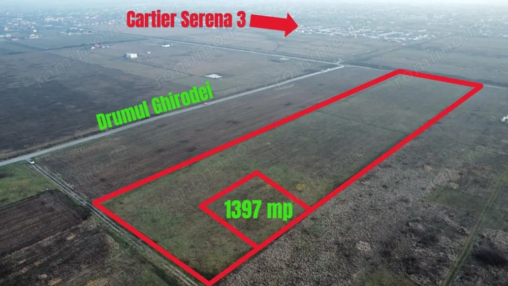 Parcela teren Bloc - 1397 mp Mosnita - Drumul Ghirodei