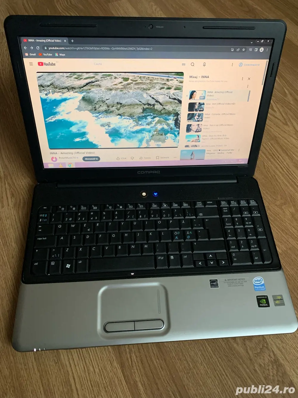 Laptop Hp Display 15,6 inch led,Windows,3gb ram ddr3,250gb  memorie perfect functional vine cu incar