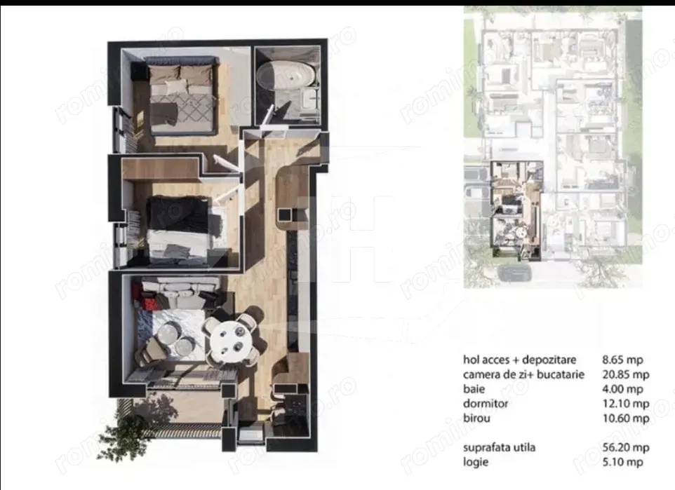 Apartament 3 camere plus parcare in zona Regal