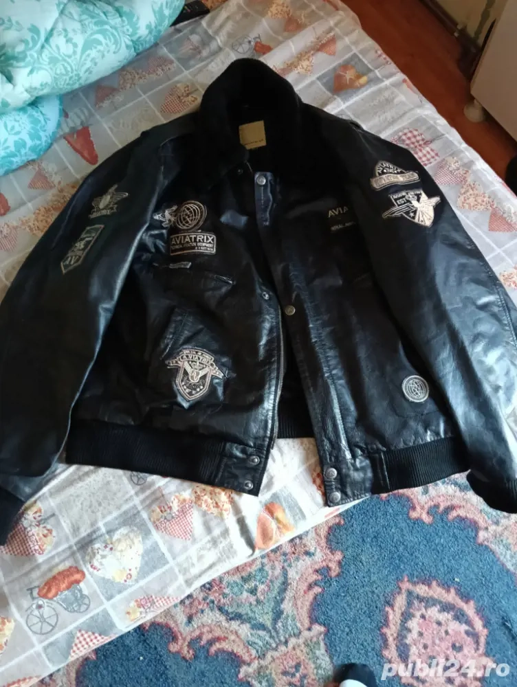 geacă piele aviatrix,.bomber original xxl