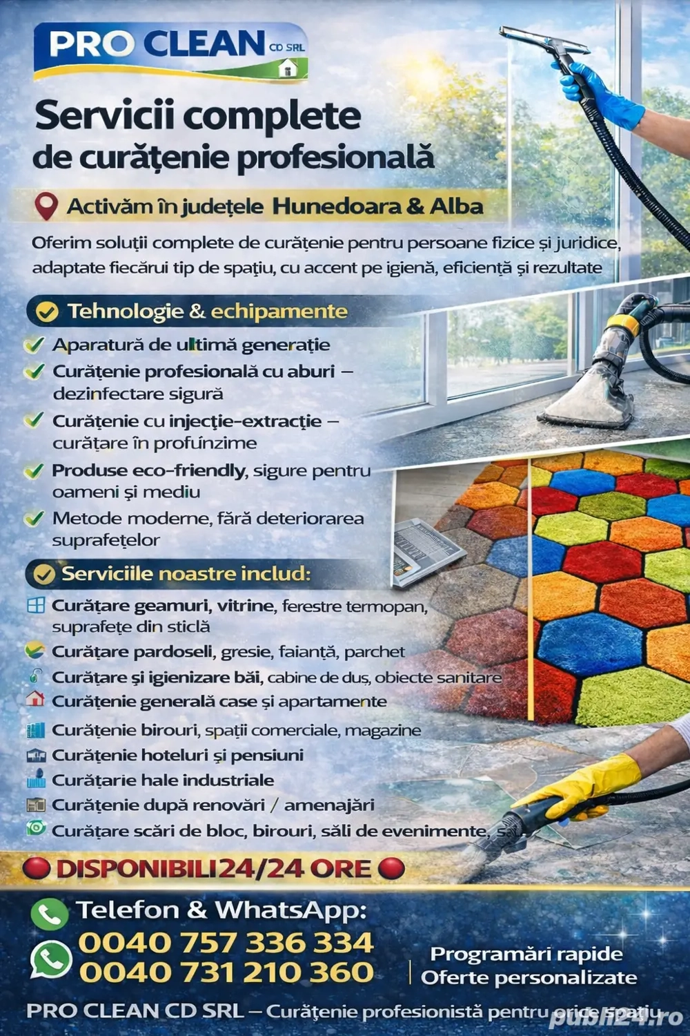 Servicii profesionale de curățenie 