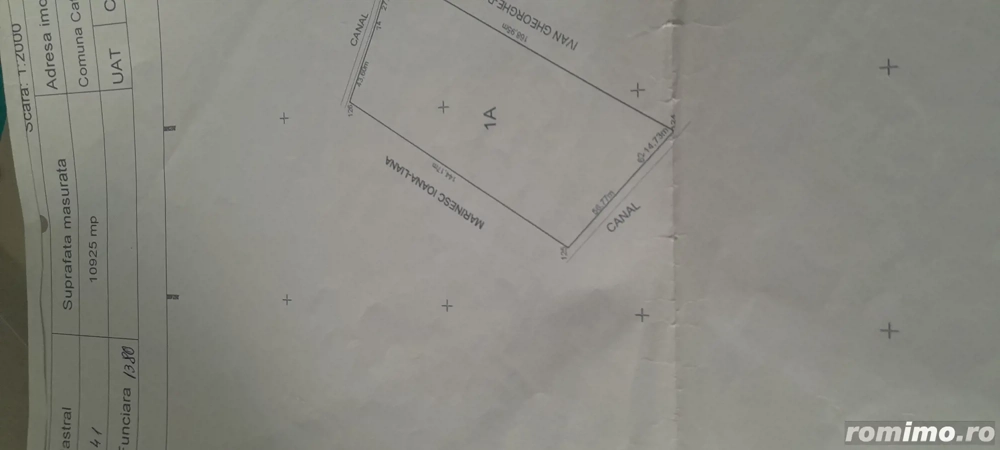 Vând teren extravilan in Căteasca Arges lângă A1