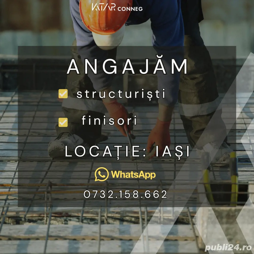 Katar Conneg angajeaza structuristi si finisori in IASI!