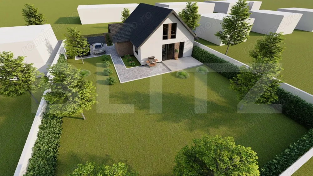 Casă individuală – 140 mp utili, teren 520 mp, front stradal 19 ml