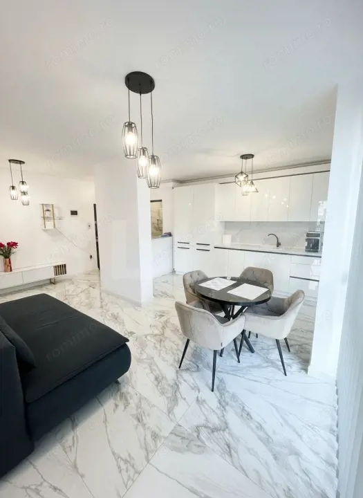 Apartament nou de 2 camere, complet mobilat si utilat modern, cu parcare