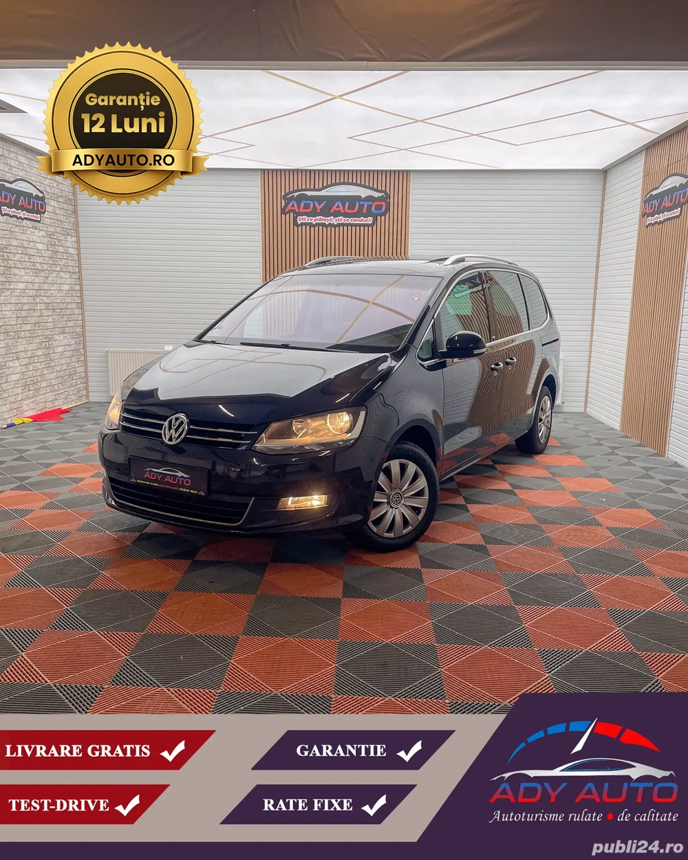 Sharan 2,0 TDI . 140 Cp . 7 Locuri . Panoramic . Navi . Rate fixe . Garantie 12 Luni . Buy-Back
