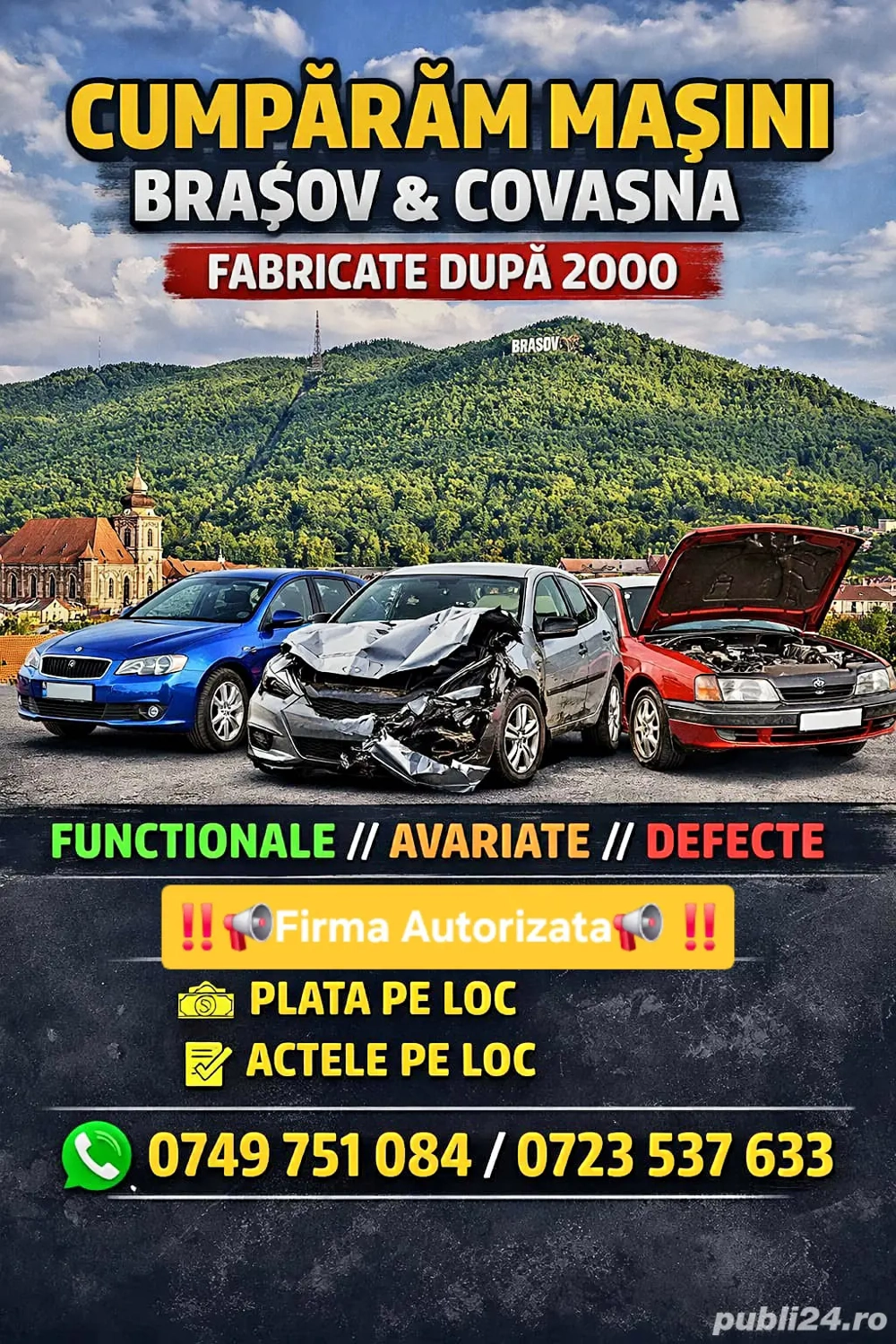 Autoturisme Functionale //Avariate//Defecte dupa anul 2000