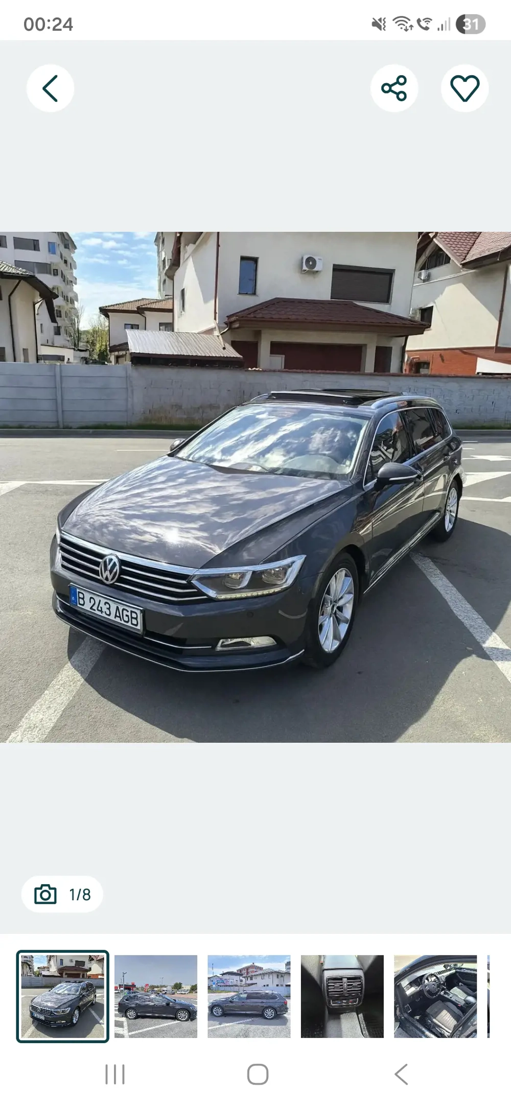 Volkswagen Passat Vand Passat B8 Highline - EURO 6   varianta Highline DSG full LED
