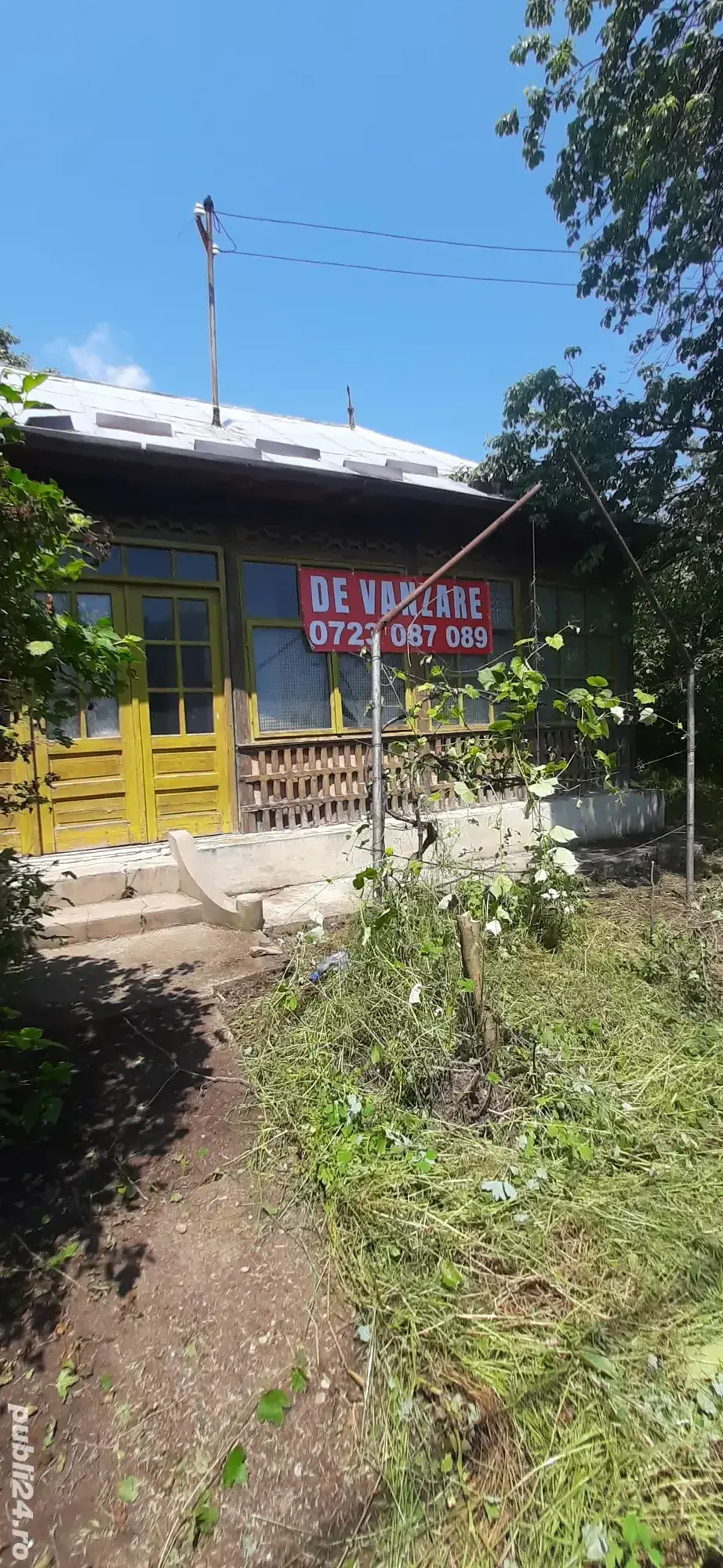 Teren + construcție, deschid. la DN, utilități, Meri, Drăgănești, PH