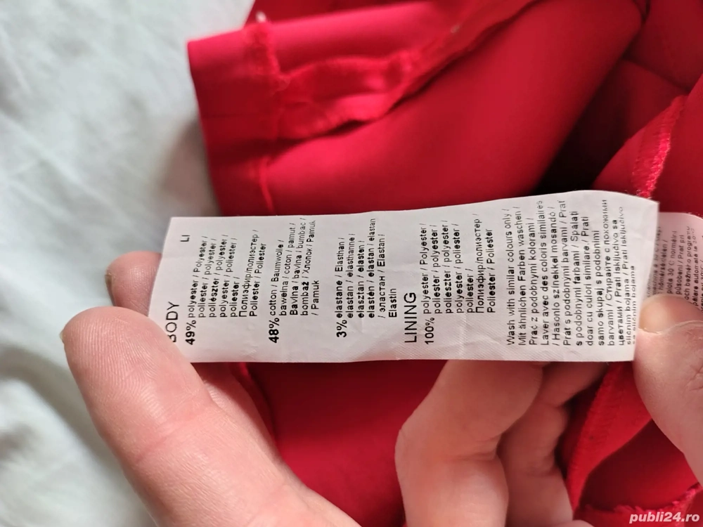 ORSAY Bluza fara maneci Beautiful sturdy red blouse Size 38