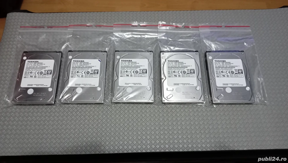 Hard Disk-uri SAS Server, IDE PC, SATA Laptop Second-Hand