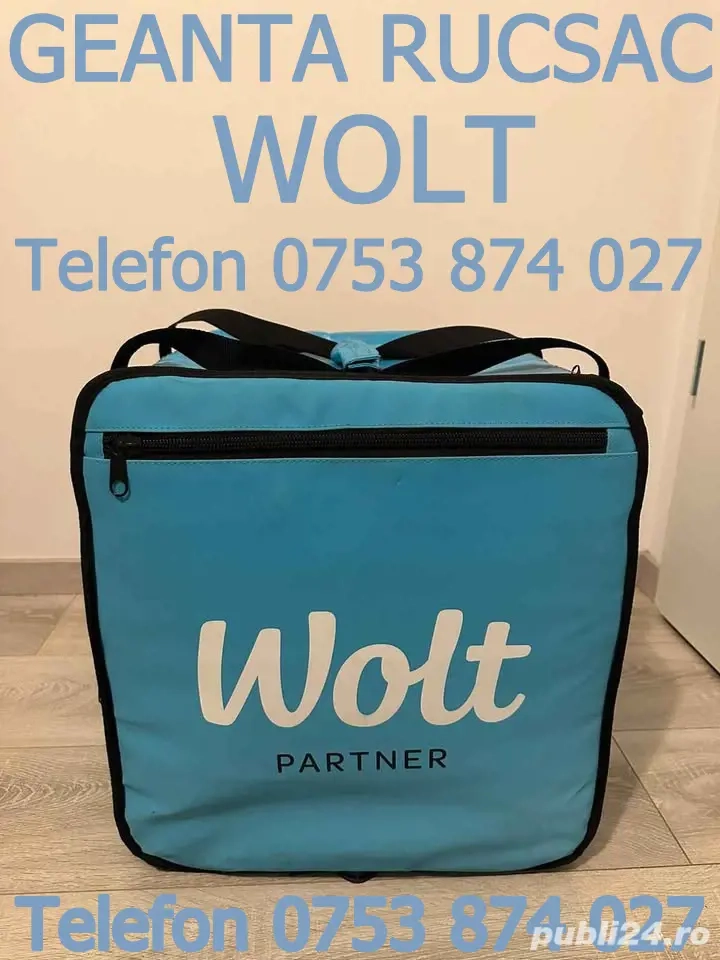 Geanta folosita Wolt izoterma,rucsac lada frigorifica ghiozdan cutie mare,transport alimente bauturi
