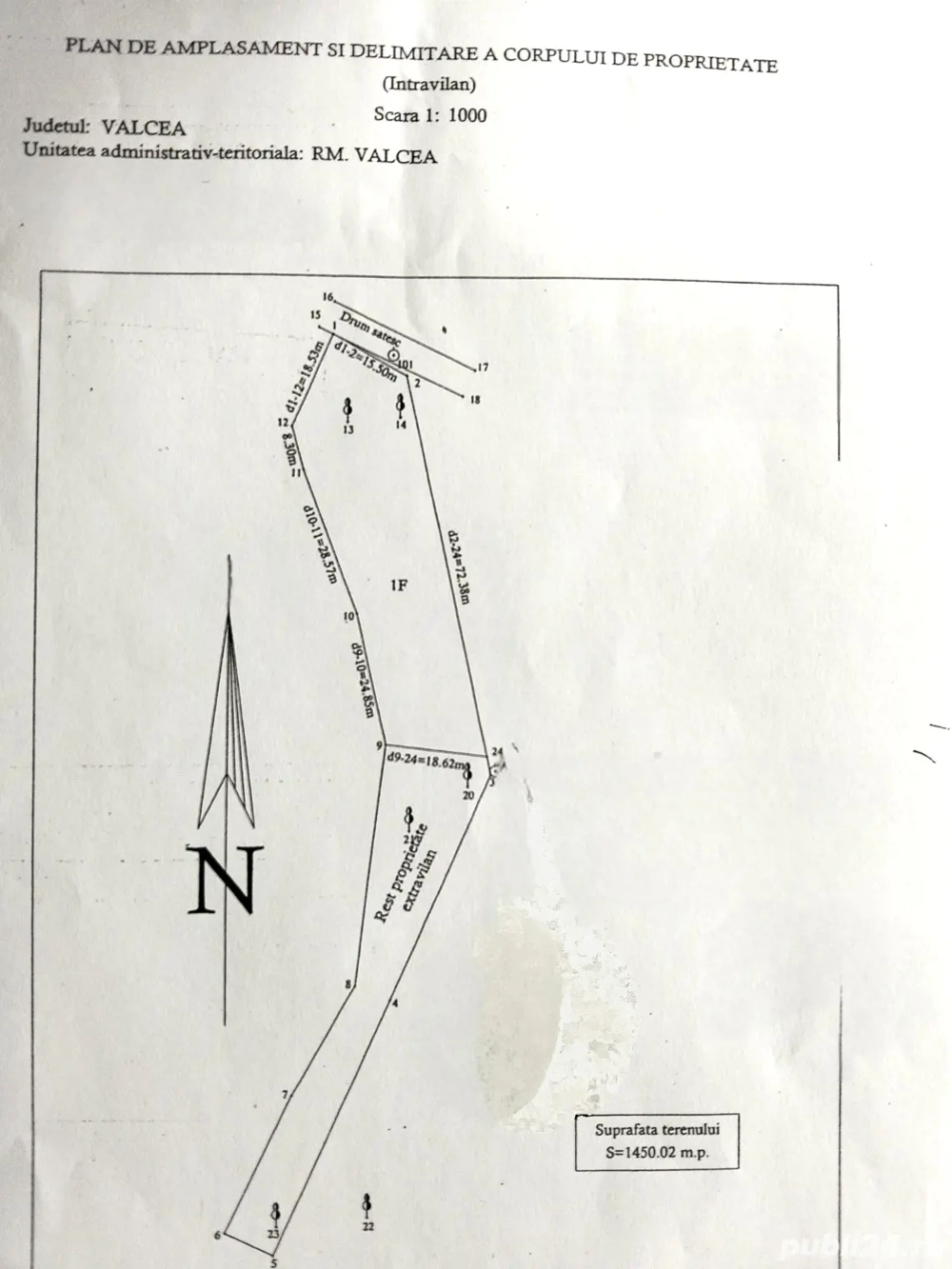 Teren intravilan, 2.500 mp, Căzănești,  zonă în dezvoltare