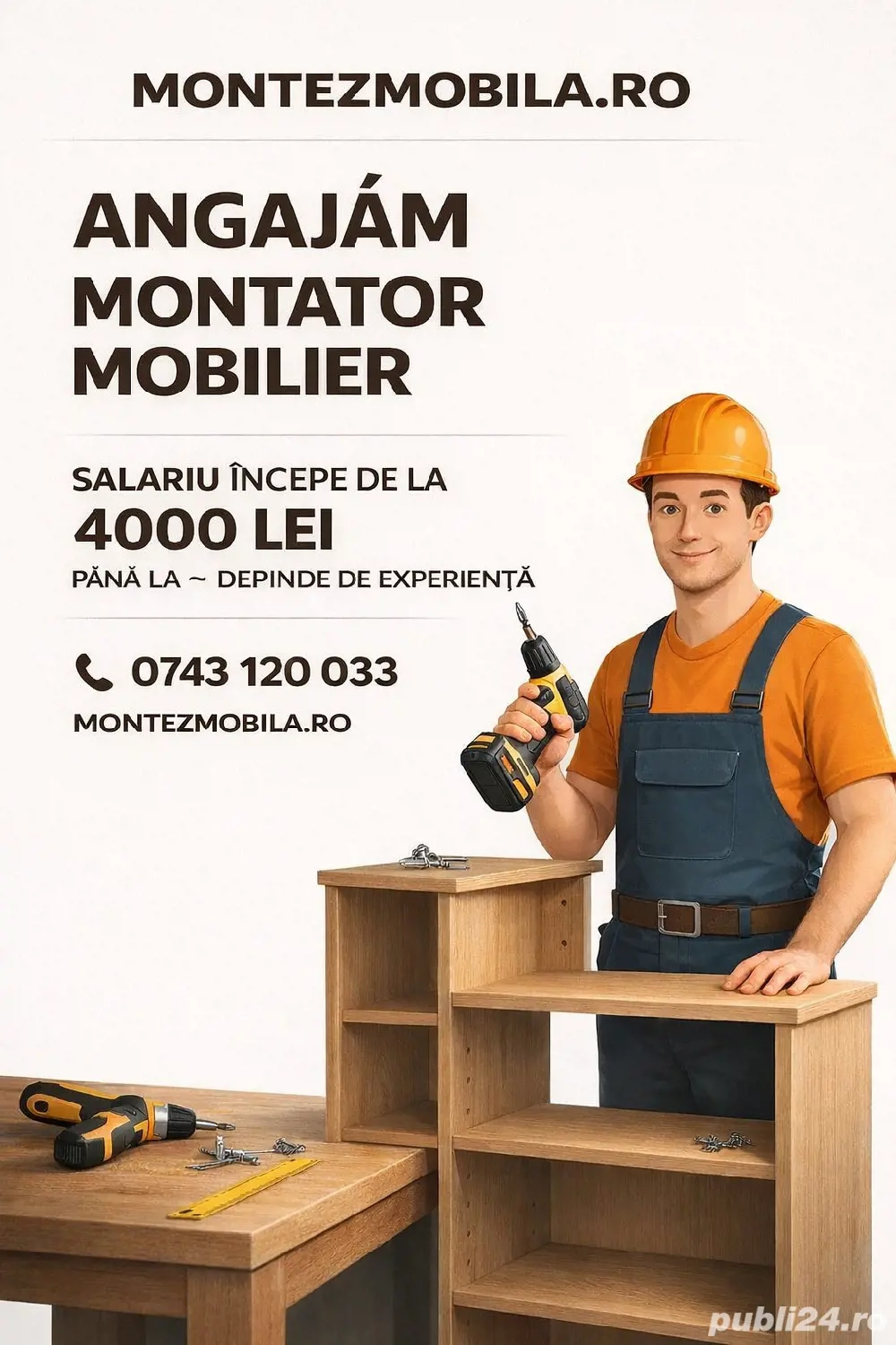 Angajam montator mobila 