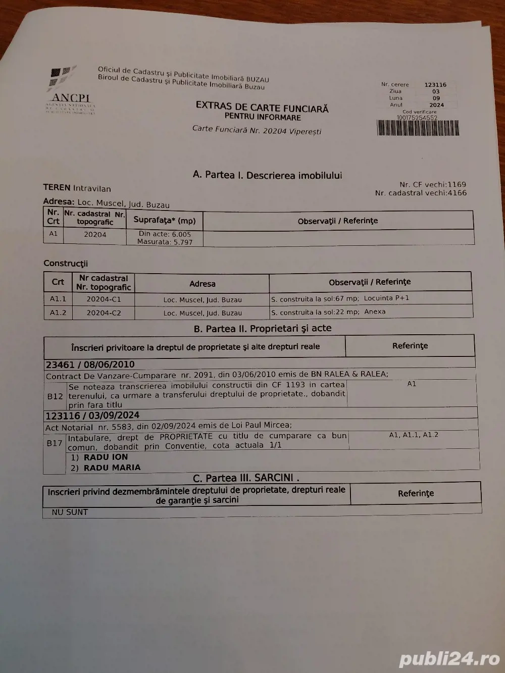 Teren + casa de renovat