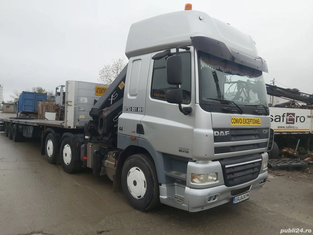 Vand Daf CF85 + macara HIAB 288 XS Hypro5 cu radiocomanda,ISCIR valabil