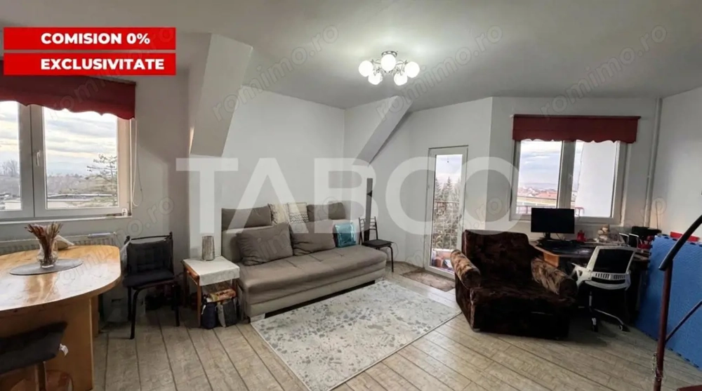 Apartament 3 camere mobilat utilat 65mp 2 BAI COMISION 0% Valea Aurie