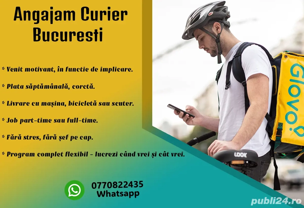 Curier Mâncare - Glovo Bucuresti