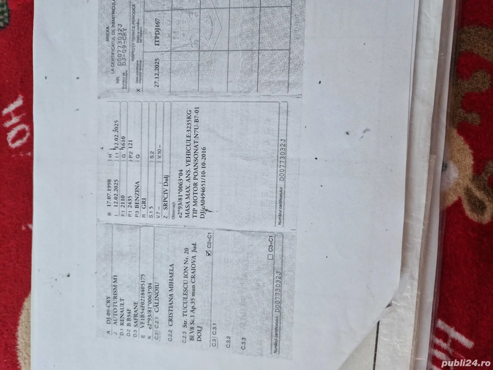 Vând Renault Safrane