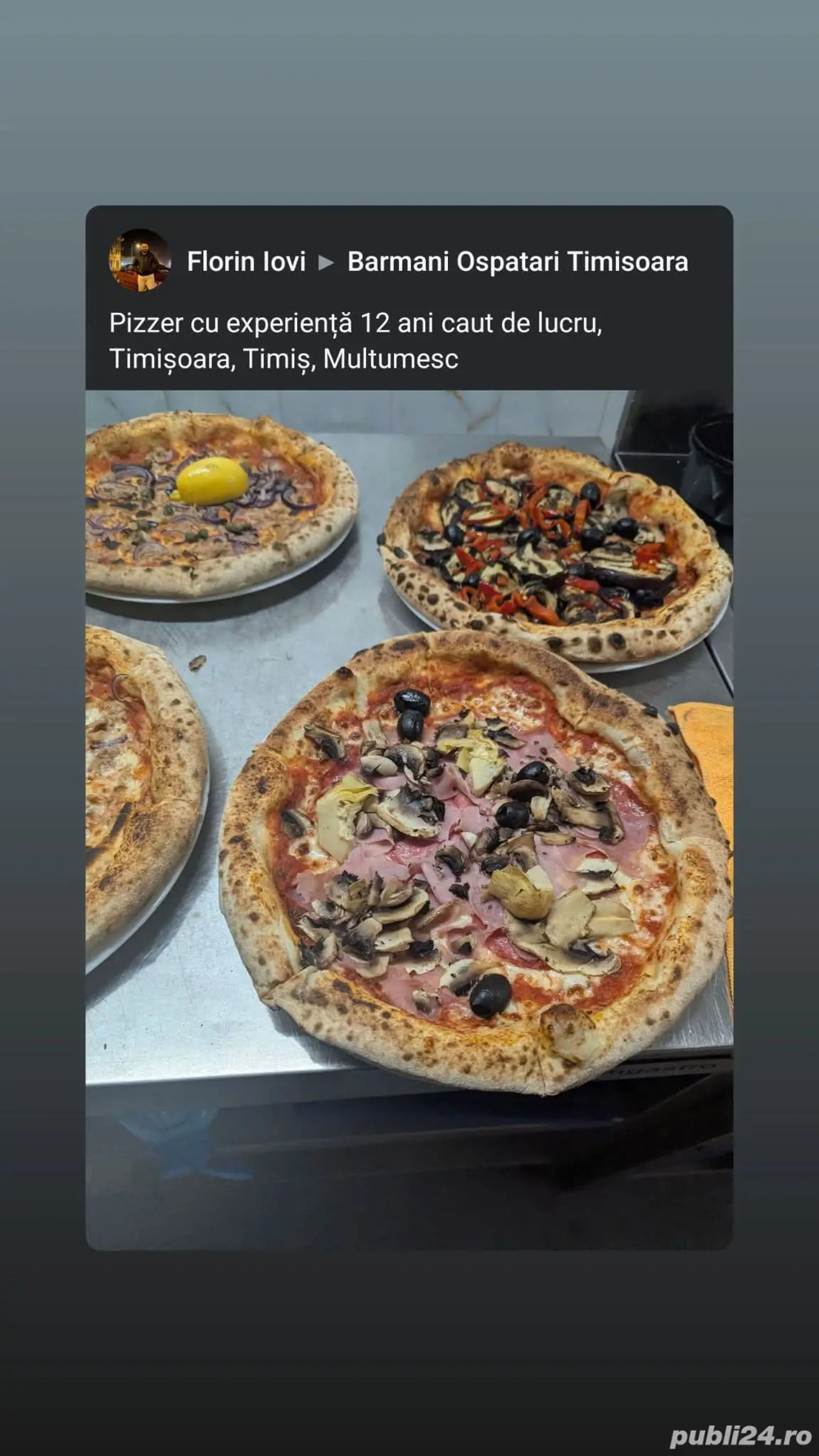Pizzer cu experiență relevanta